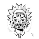 rick and morty universe tattoo design idea