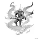 Sword Dragon Slayer from berserk stuck in grass tattoo design idea