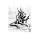 Sword Dragon Slayer from berserk stuck in grass tattoo design idea