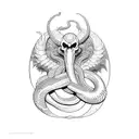 écaille de serpent tattoo design idea