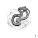 écaille de serpent tattoo design idea
