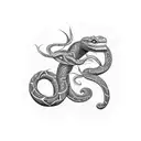 écaille de serpent tattoo design idea