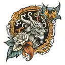 power and tranquility tattoo design idea