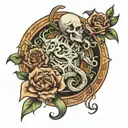 power and tranquility tattoo design idea