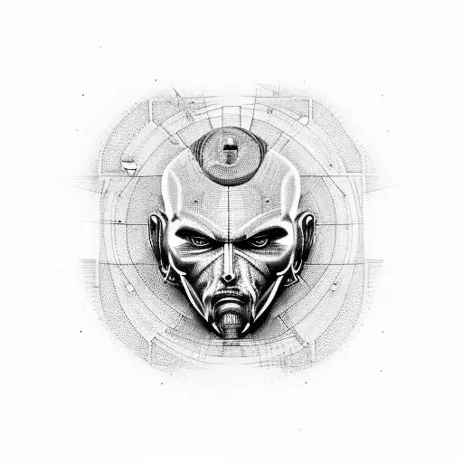 transhuman hitman tattoo design idea