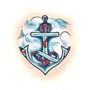 anchor heart and cross tattoo design idea