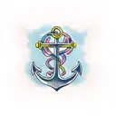 anchor heart and cross tattoo design idea