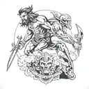 David and Goliath  tattoo design idea