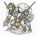 David and Goliath  tattoo design idea