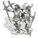 David and Goliath  tattoo design idea