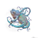chameleon  tattoo design idea