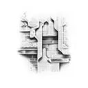 brick tattoo design idea