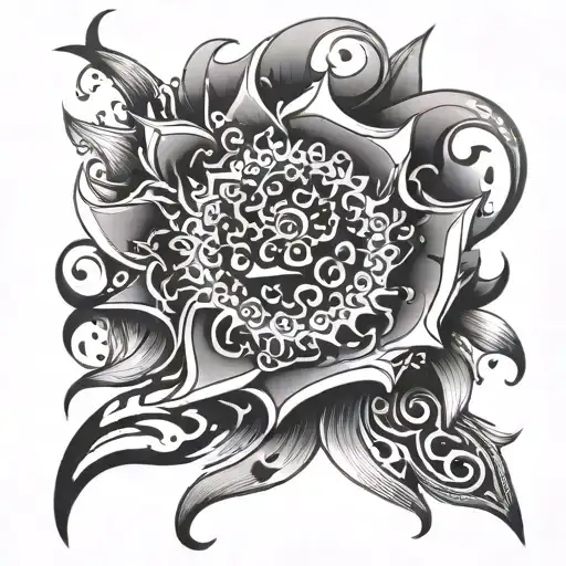 18 speed shift patter black to white fade tattoo design idea