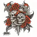 18 speed shift patter black to white fade away" inside tattoo design idea