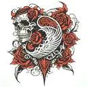 18 speed shift patter black to white fade away" inside tattoo design idea