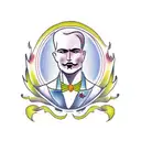 self made man statue tattoo design idea