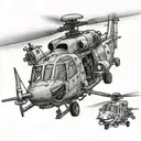 Army helicopter tattoo design idea