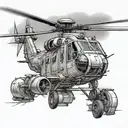 Army helicopter tattoo design idea