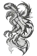 Scorpion Eagle Phoenix tattoo design idea