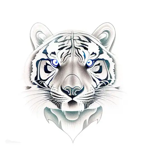 water tiger tattoo design idea