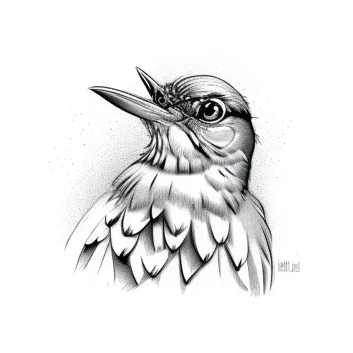 mockingbird tattoo design idea