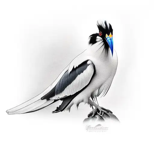 Bali mynah tattoo design idea