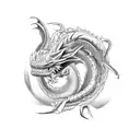 ouroboros dragon tattoo design idea