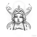 baby Jesus  tattoo design idea