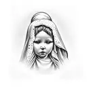 baby Jesus  tattoo design idea