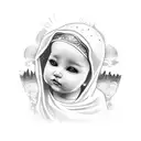 baby Jesus  tattoo design idea