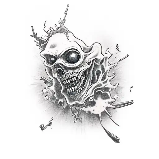 Zombie sparrow  tattoo design idea