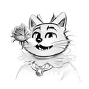 felix the cat with a rose tattoo design idea