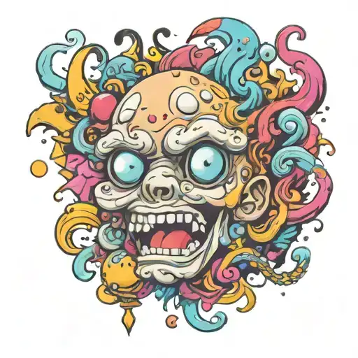 90s cartoons elements tattoo design idea