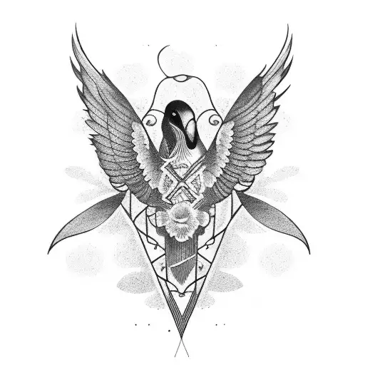 An tattoo birds of a feather tattoo design idea