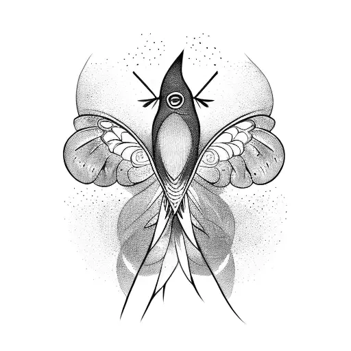 An birds of a feather fly together tattoo design idea