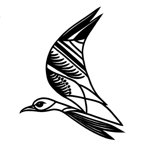 Egyptian bird tattoo design idea