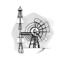 windmill tattoo design idea