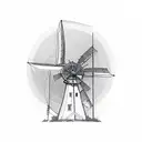 windmill tattoo design idea