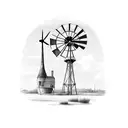 windmill tattoo design idea