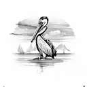 pelican tattoo design idea