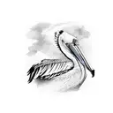 pelican tattoo design idea