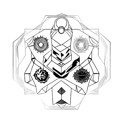 fusion of Scorpio and Virgo zodiac sign tattoo design idea