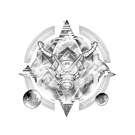 fusion of Scorpio and Virgo zodiac sign tattoo design idea