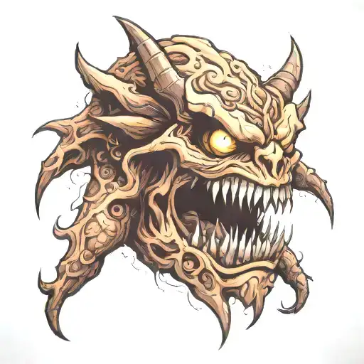 become the monster you need to be tattoo design idea
