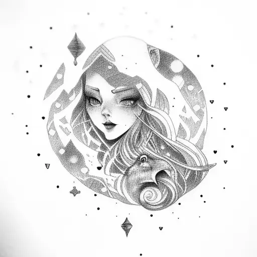 Auroras and sad prose tattoo design idea