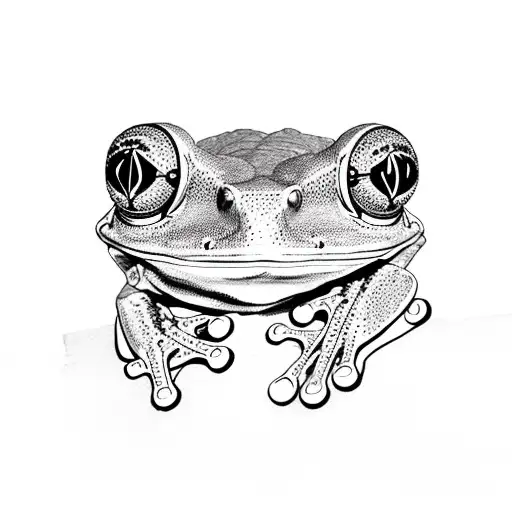 tree frogs tattoo design idea