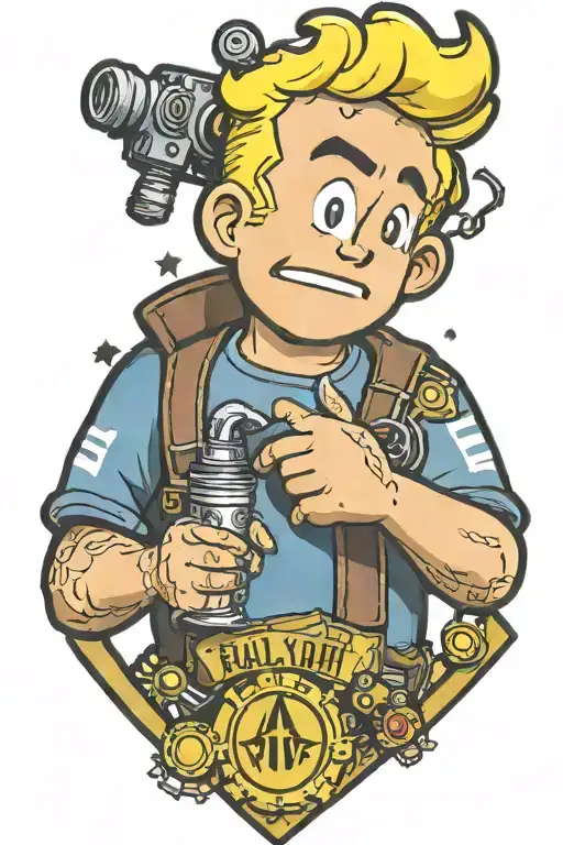 fallout vault boy tattoo design idea