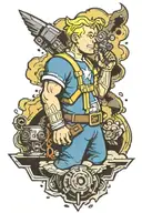 fallout vault boy tattoo design idea