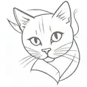 cute cat tattoo design idea