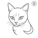 cute cat tattoo design idea